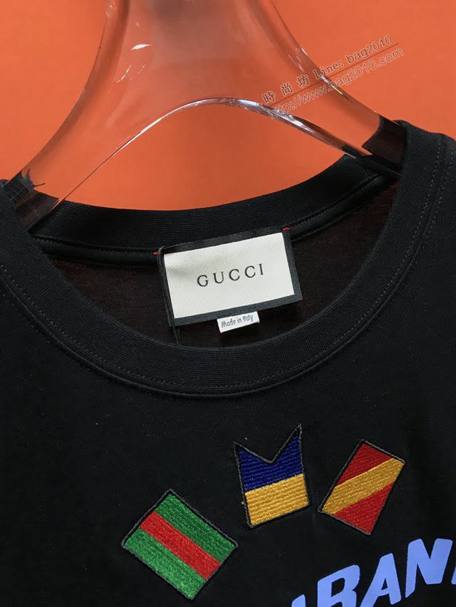 Gucci短袖 古馳2020新款刺繡T恤 男女同款  tzy2400